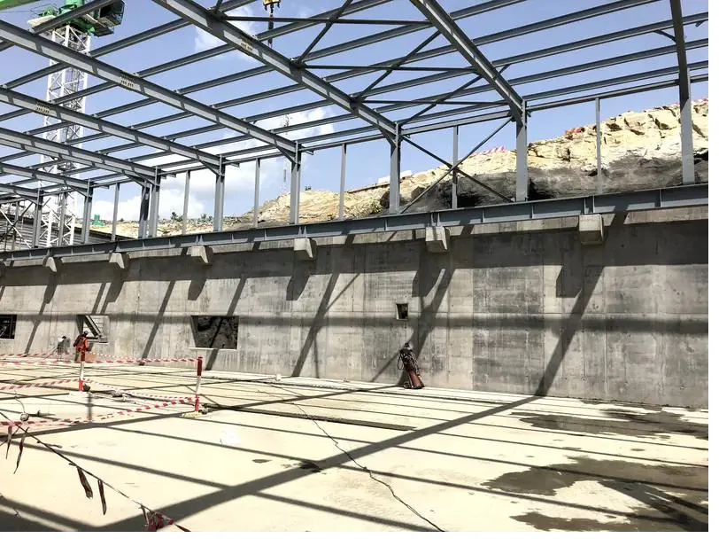 Charpente métallique d'un bâtiment