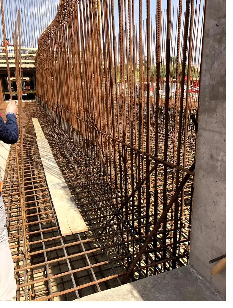 Ferraillage d'un voile en béton armé